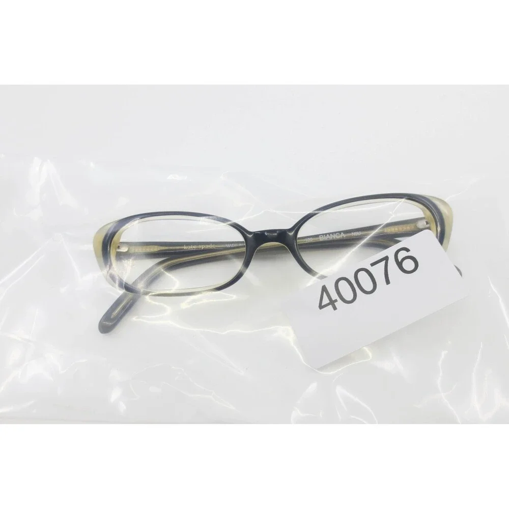 Kate Spade Bianca N9U Oval Eyeglasses Frames Black Olive Green Italy 130 49-16